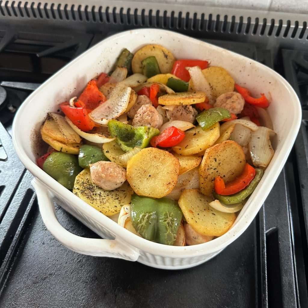 sausage and potato bake
