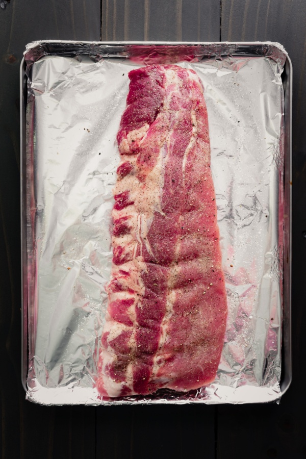 raw rack of ribs
