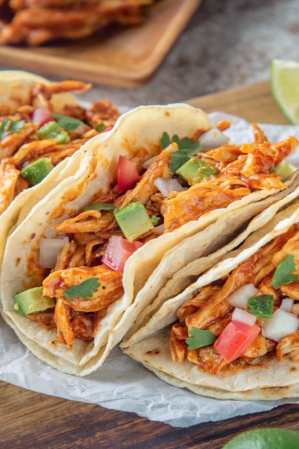 salsa chicken tacos