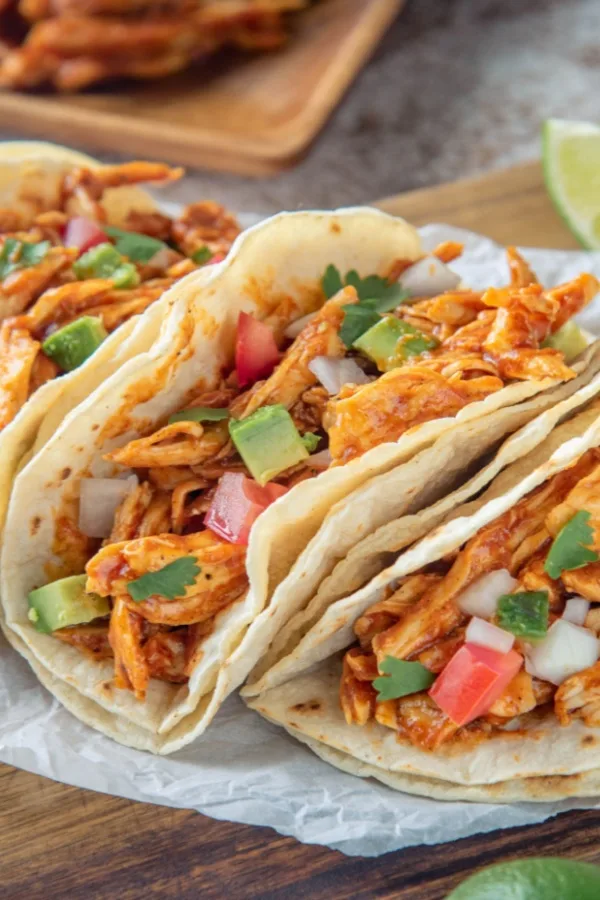 salsa chicken tacos