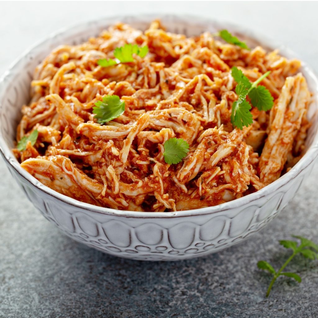 shredded crock pot salsa chicken