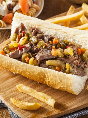 Italian beef sandwich - roast beef