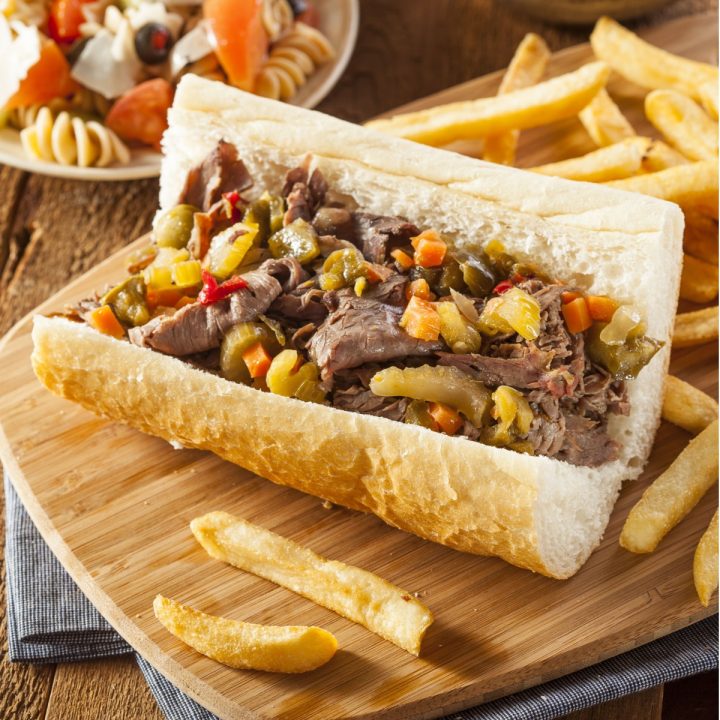 Italian beef sandwich - roast beef