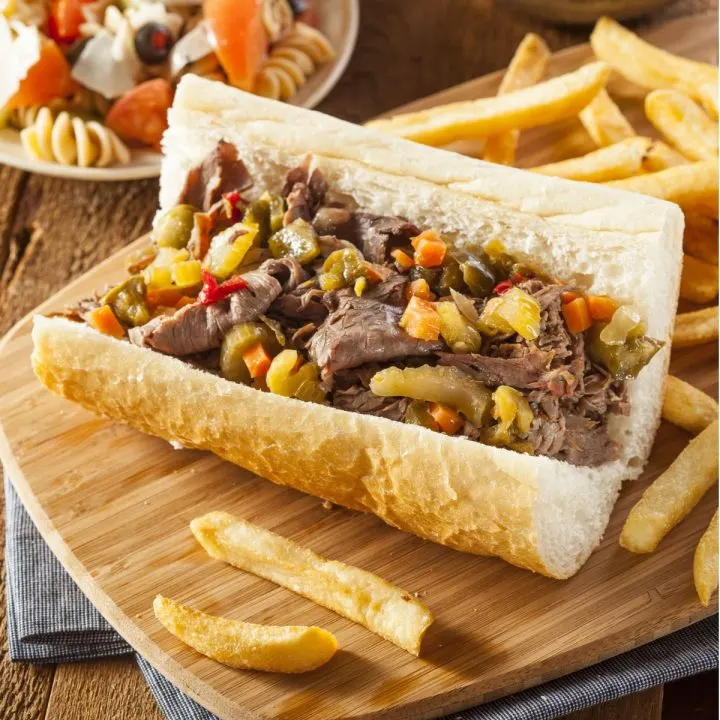 Italian beef sandwich - roast beef