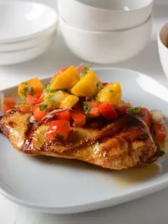 peach glazed chicken breasts