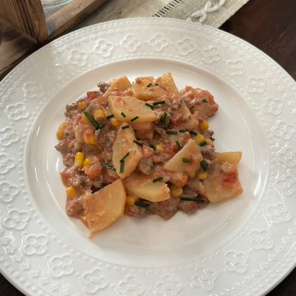 crock pot ground sausage and potato casserole 