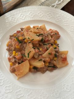 crock pot ground sausage and potato casserole