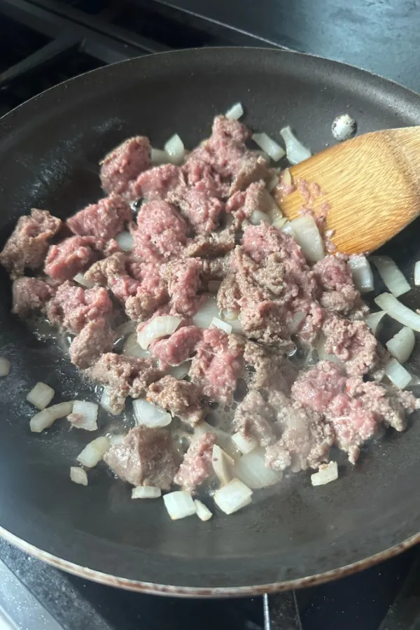 sausage and onion