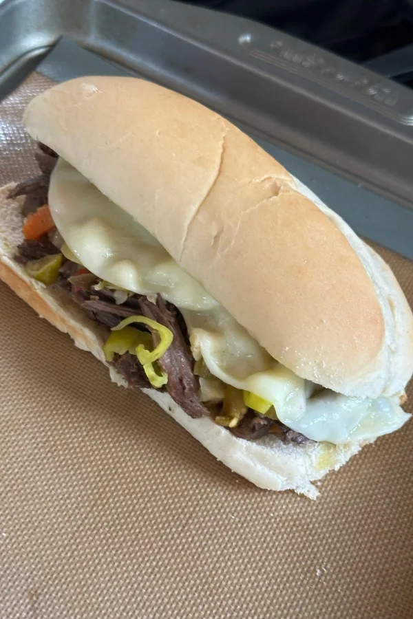 provolone cheese on a hoagie