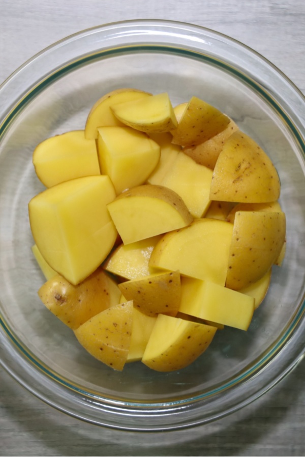 cut yukon gold potatoes