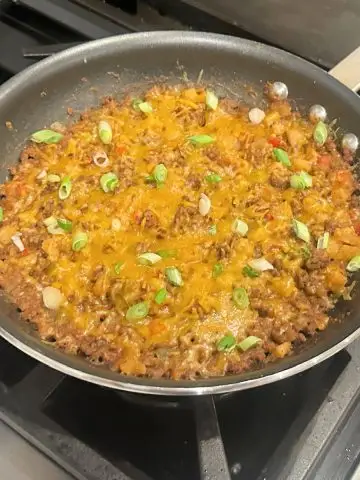 Tex Mex ground beef & potatoes