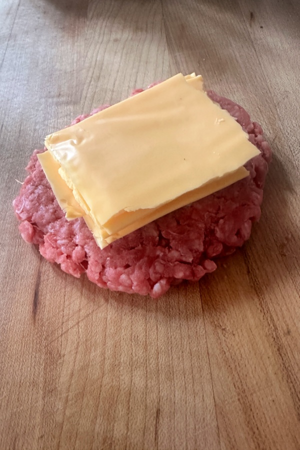 american cheese on patty