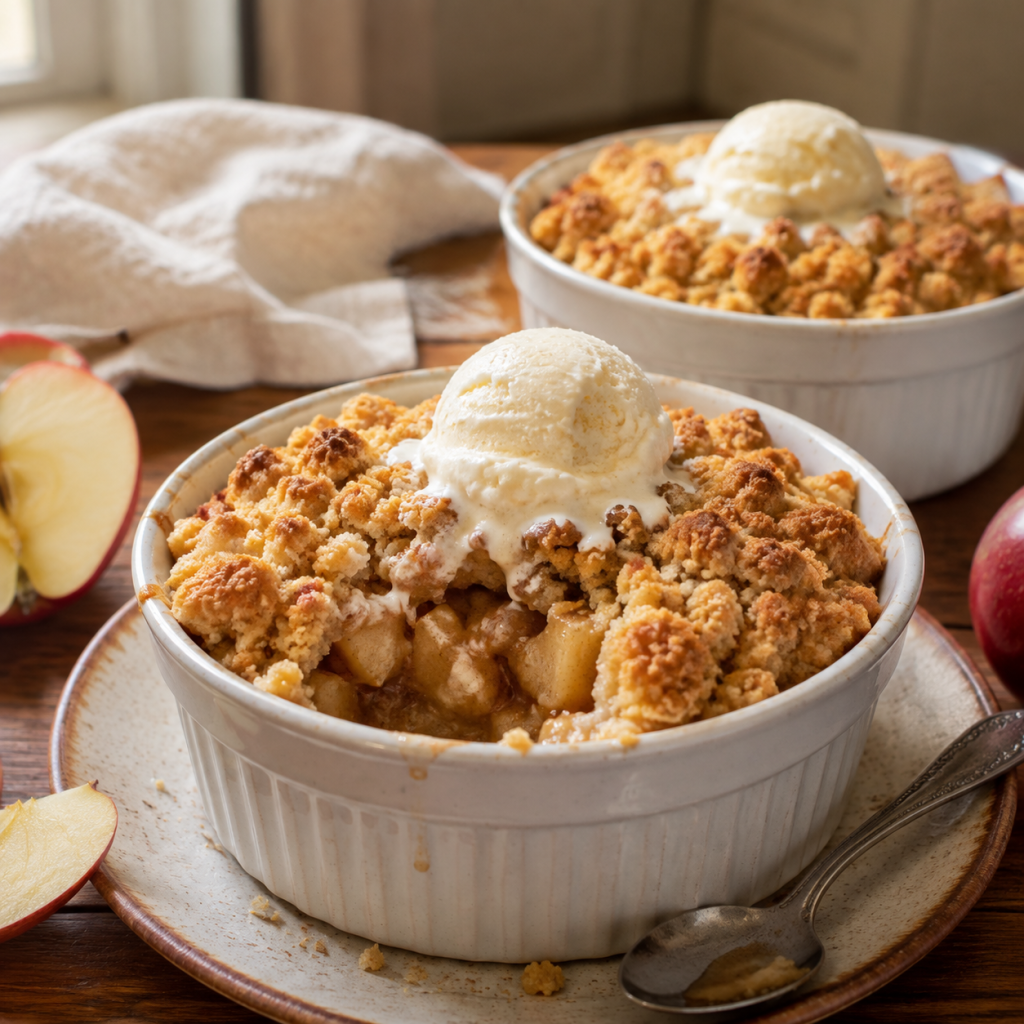 apple crumble for two