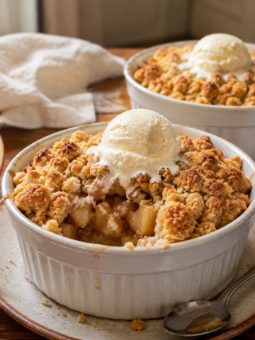 apple crumble for two