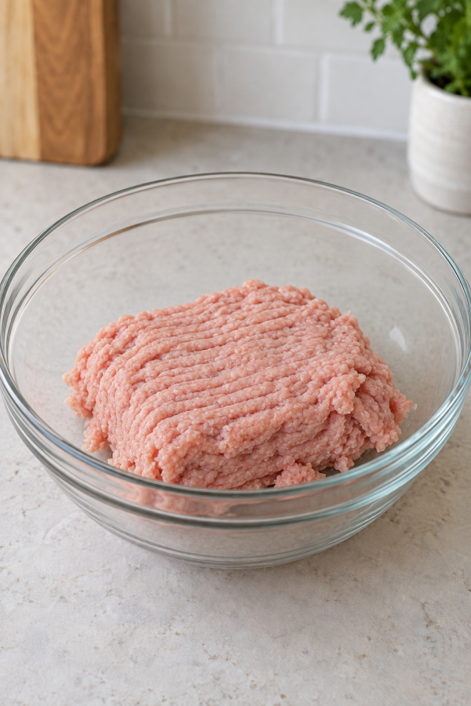 ground turkey in bowl