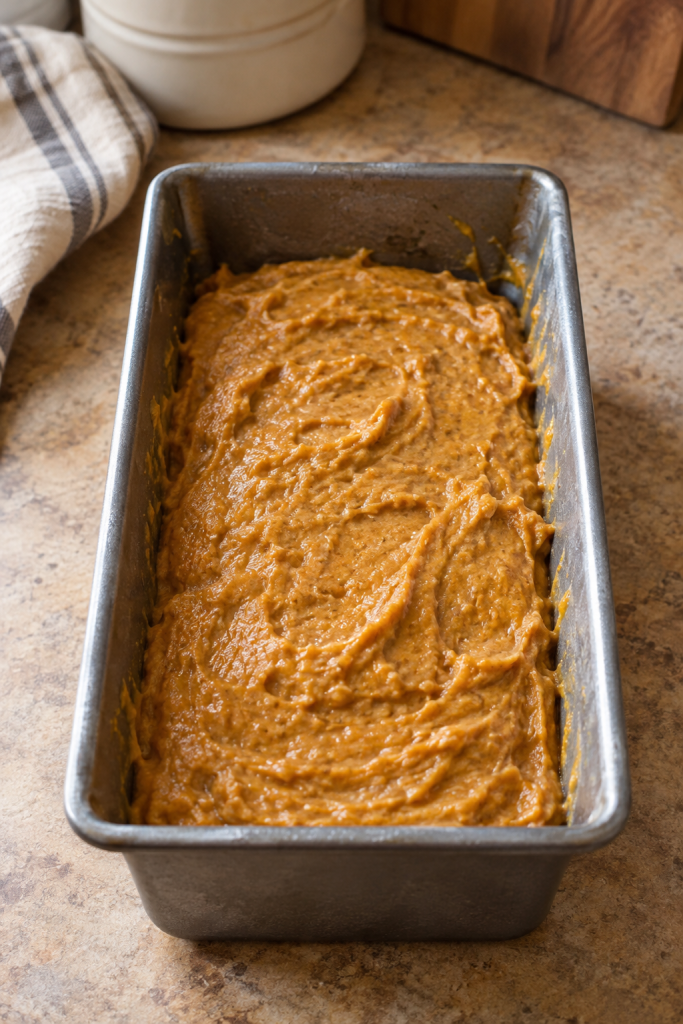 pumpkin bread batter unbaked
