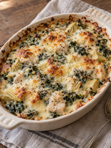 spinach artichoke chicken casserole