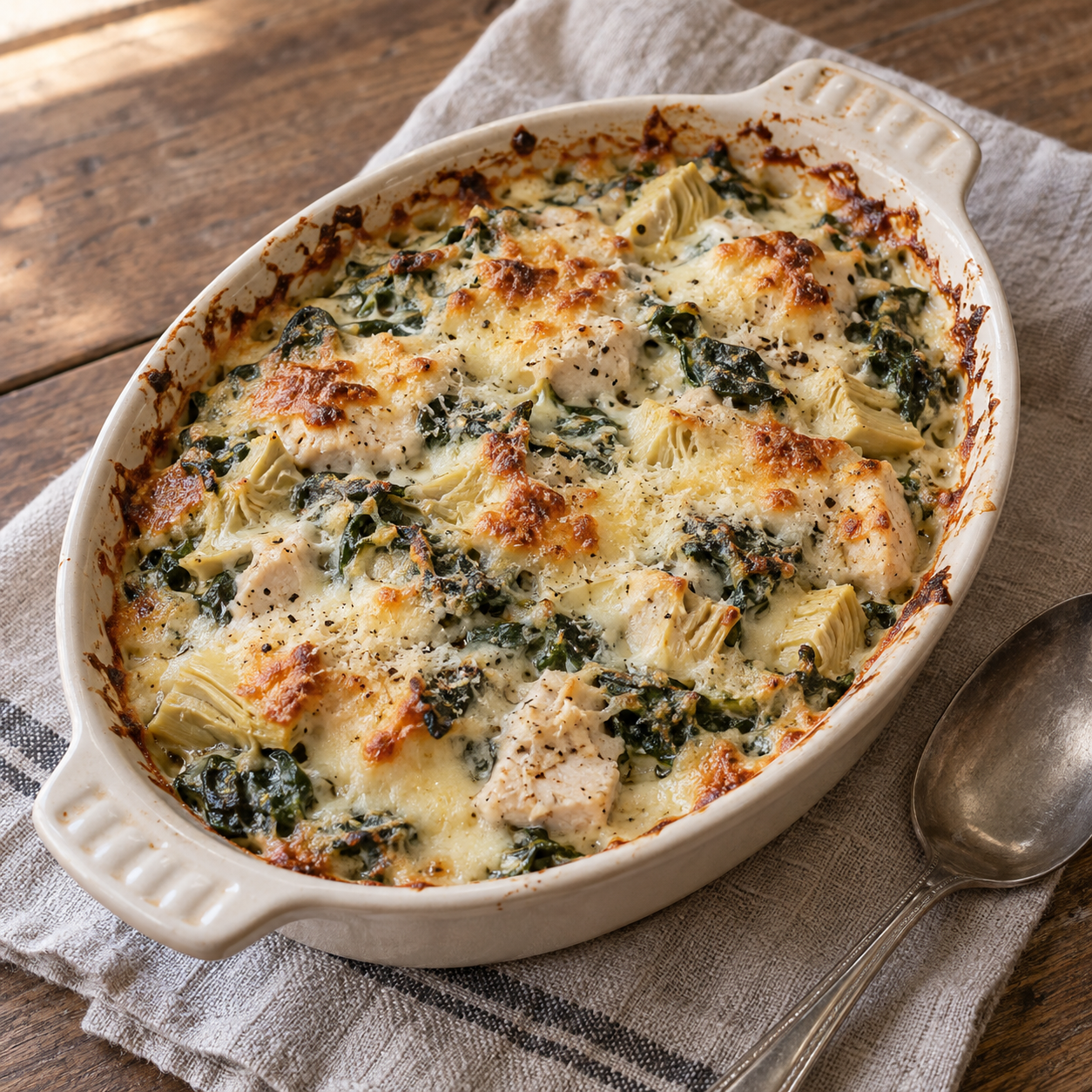 spinach artichoke chicken casserole