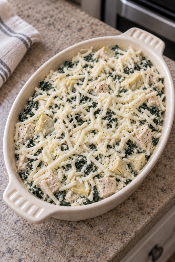 unbaked casserole