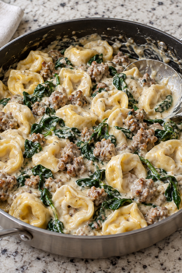 creamy sausage tortellini